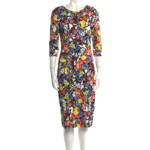 ERDEM Floral Sheath Midi Dress